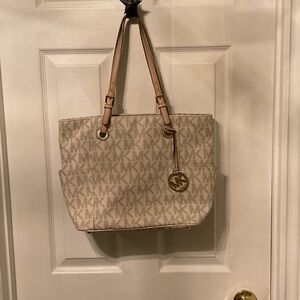 Michael Kors Beige Signature Tote